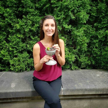 Leah Brainin celebrates successfully defending her Masters thesis